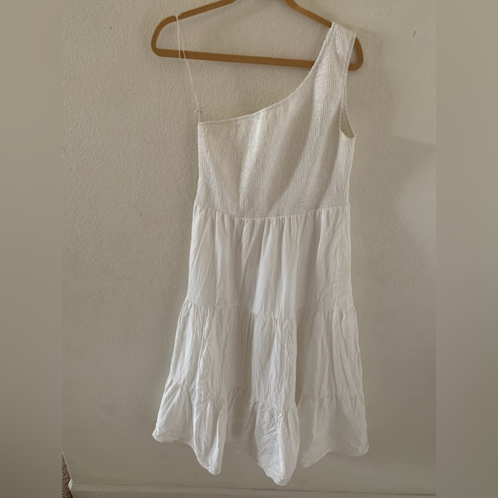 Single Strap Long White Dress